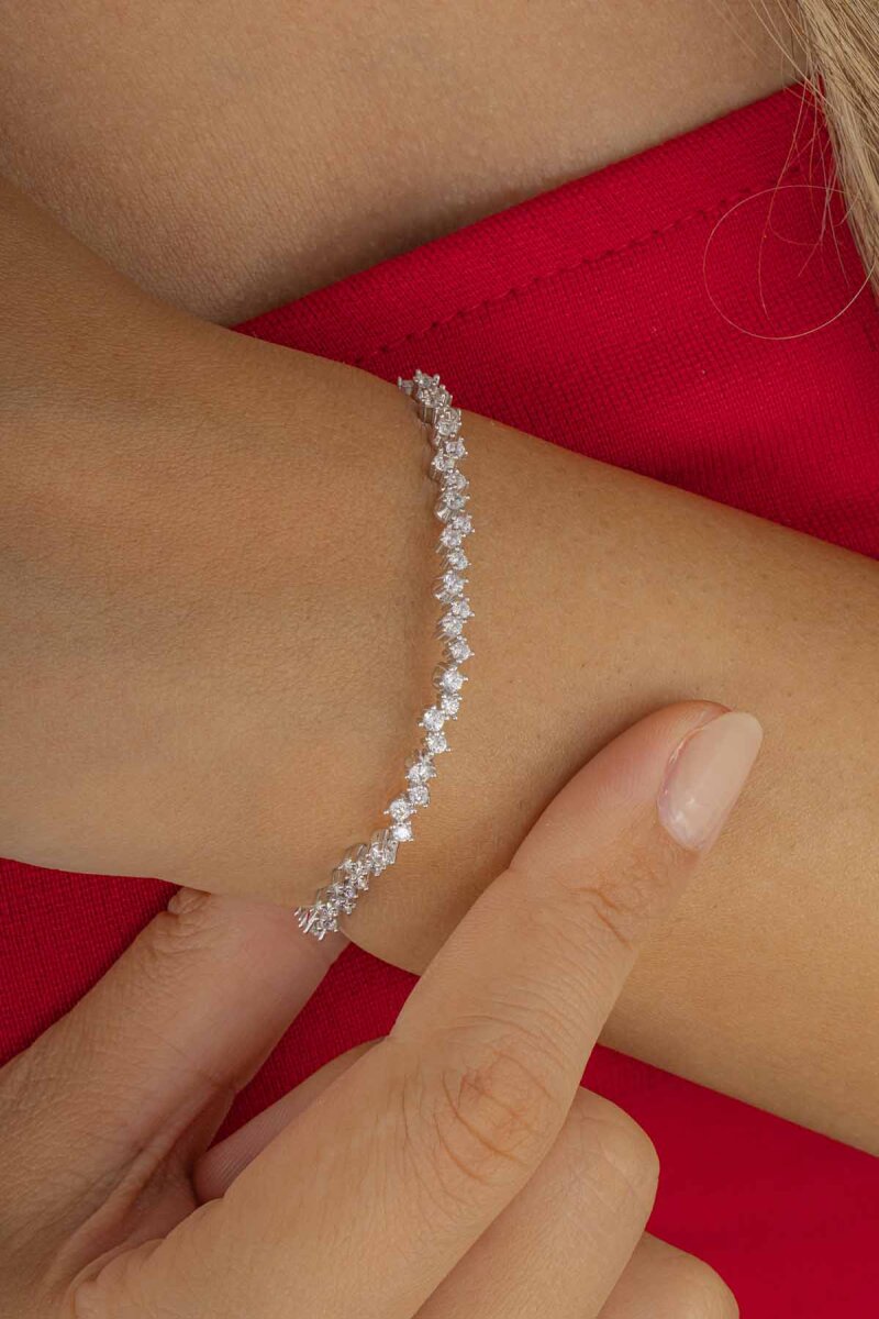 4 Tırnaklı Su Yolu Gümüş Bileklik - 2