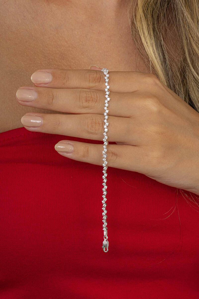 4 Tırnaklı Su Yolu Gümüş Bileklik - 1