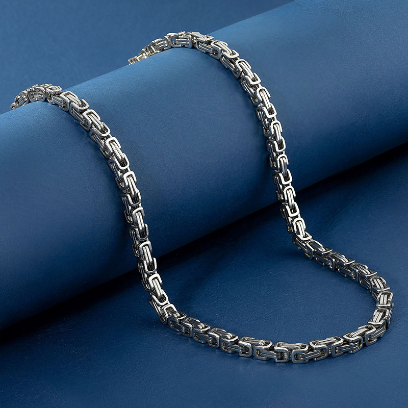 Gümüş Pazarım - 5 mm Steel King Chain Gray