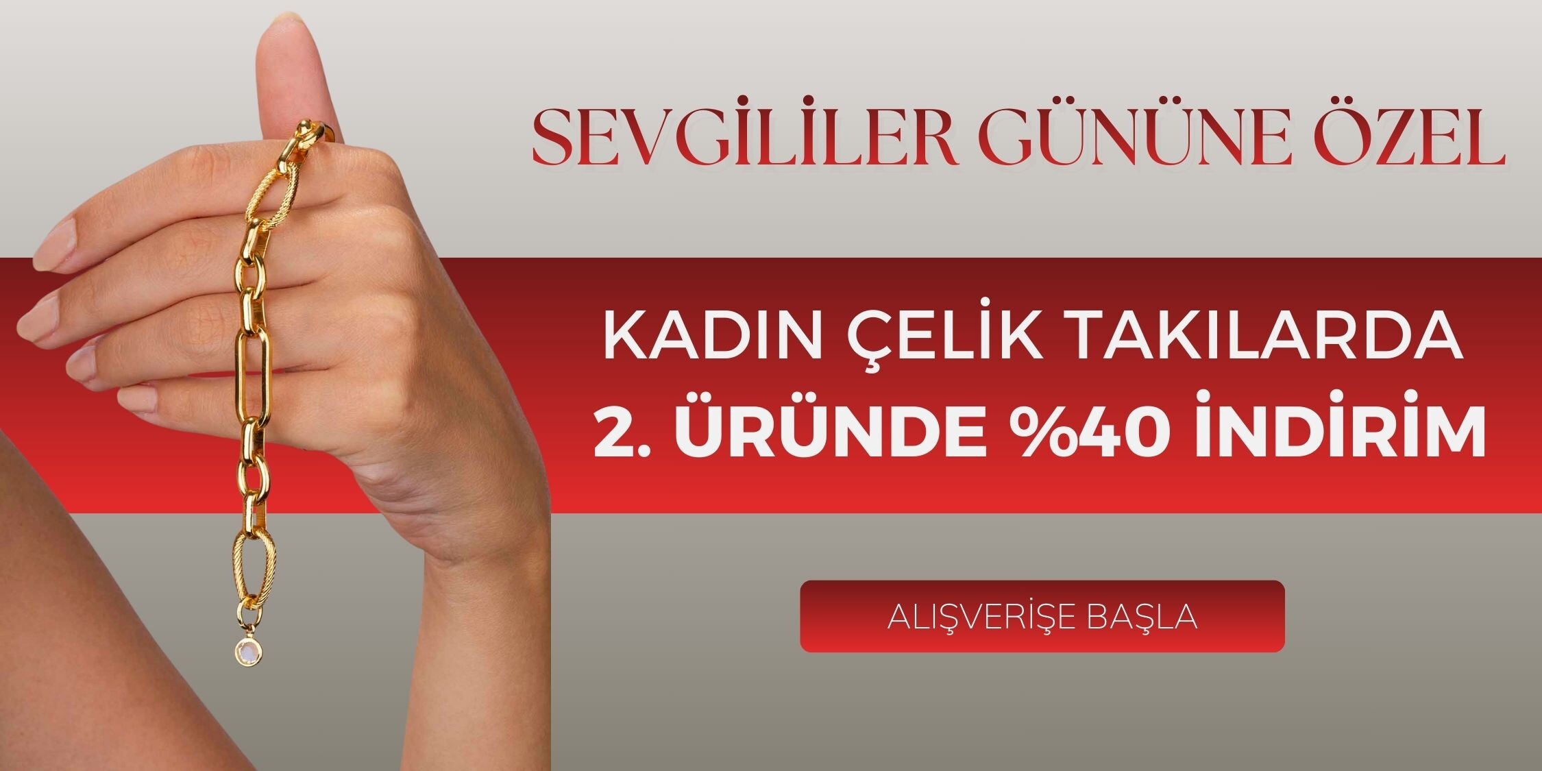 Çelik Takılarda %40 İndirim