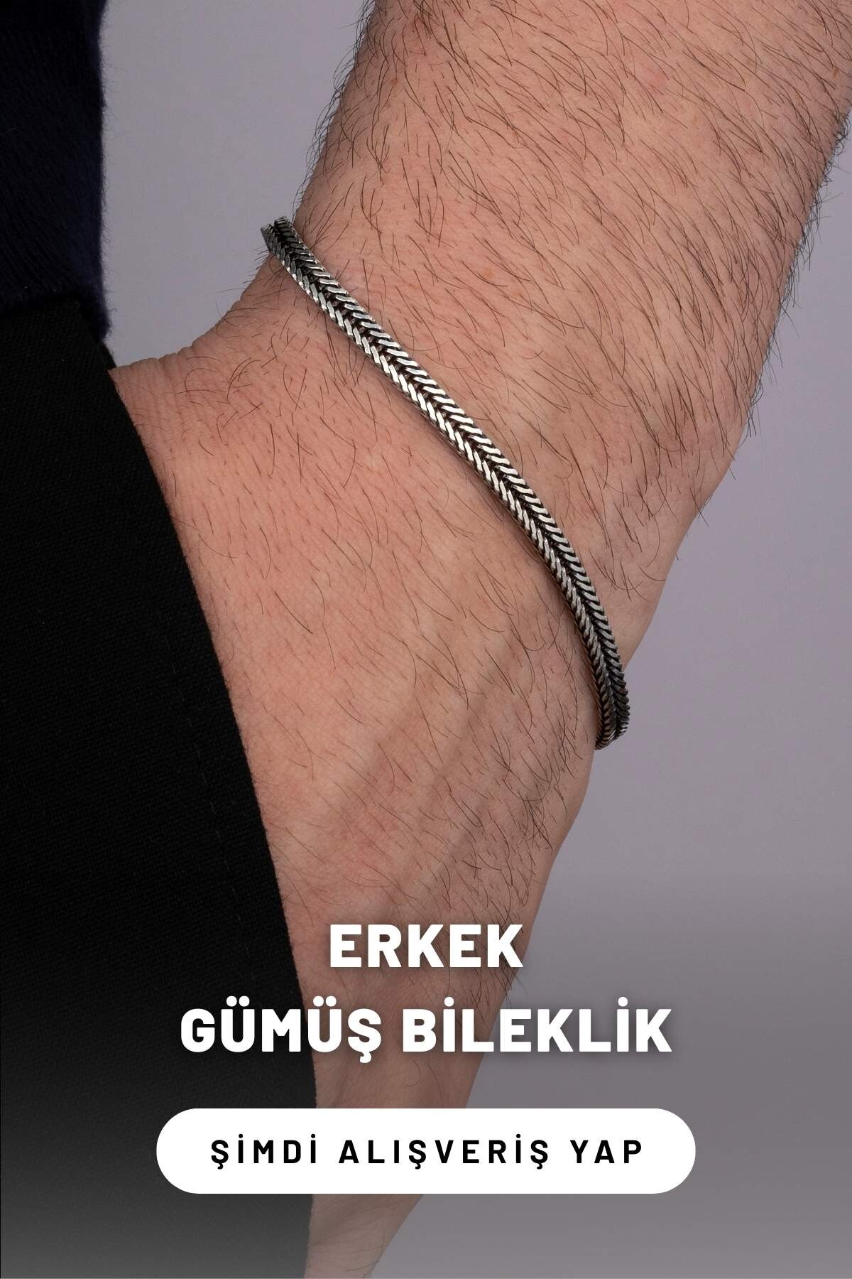 Erkek Gümüş Bileklik