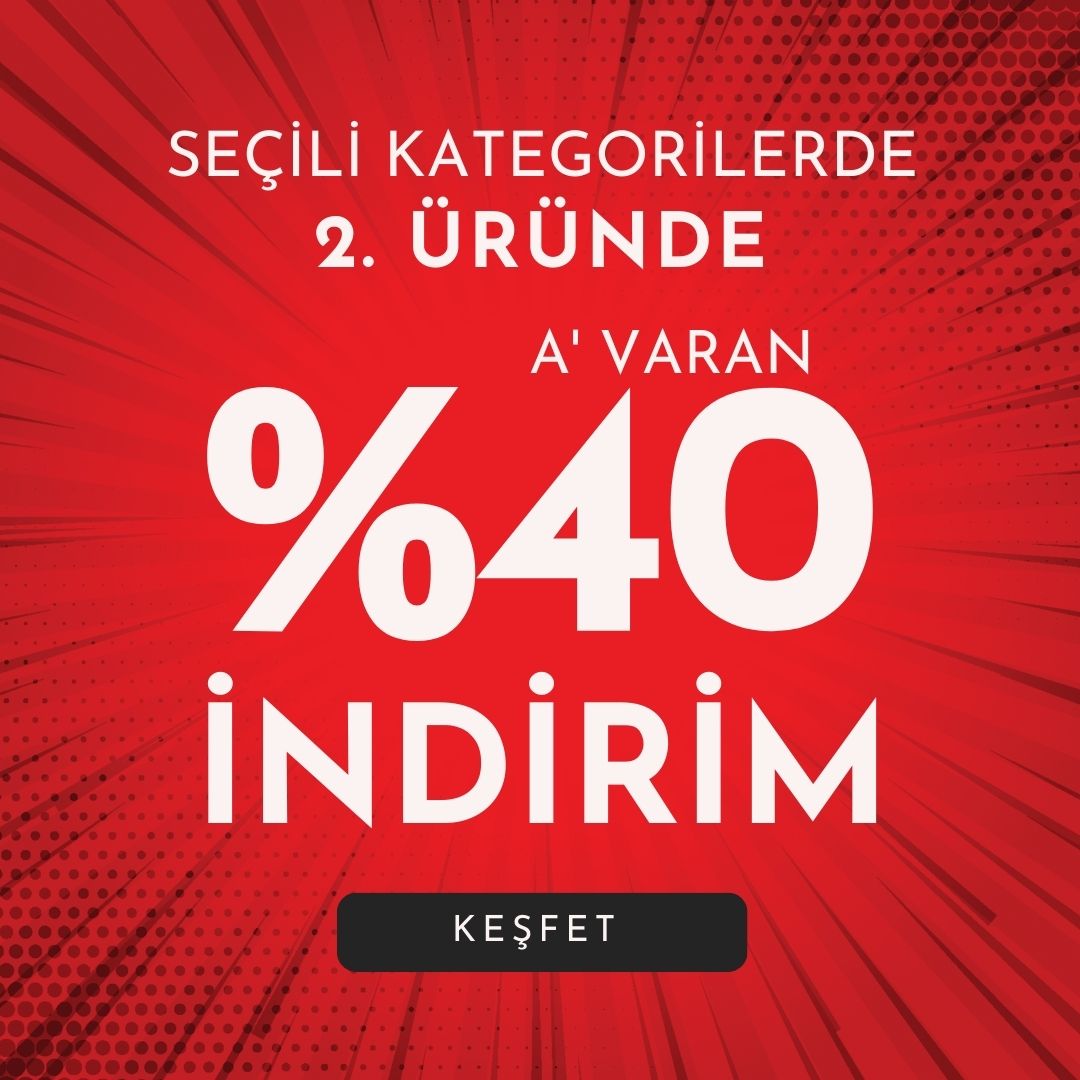 <p><span style="color: #ff6600;"><span style="font-size: 16px;"><b>14 Şubat'a Özel <br /></b></span></span><span style="font-size: 10pt;">Seçili Ürünlerde 2.Üründe %40 İndirim</span></p>