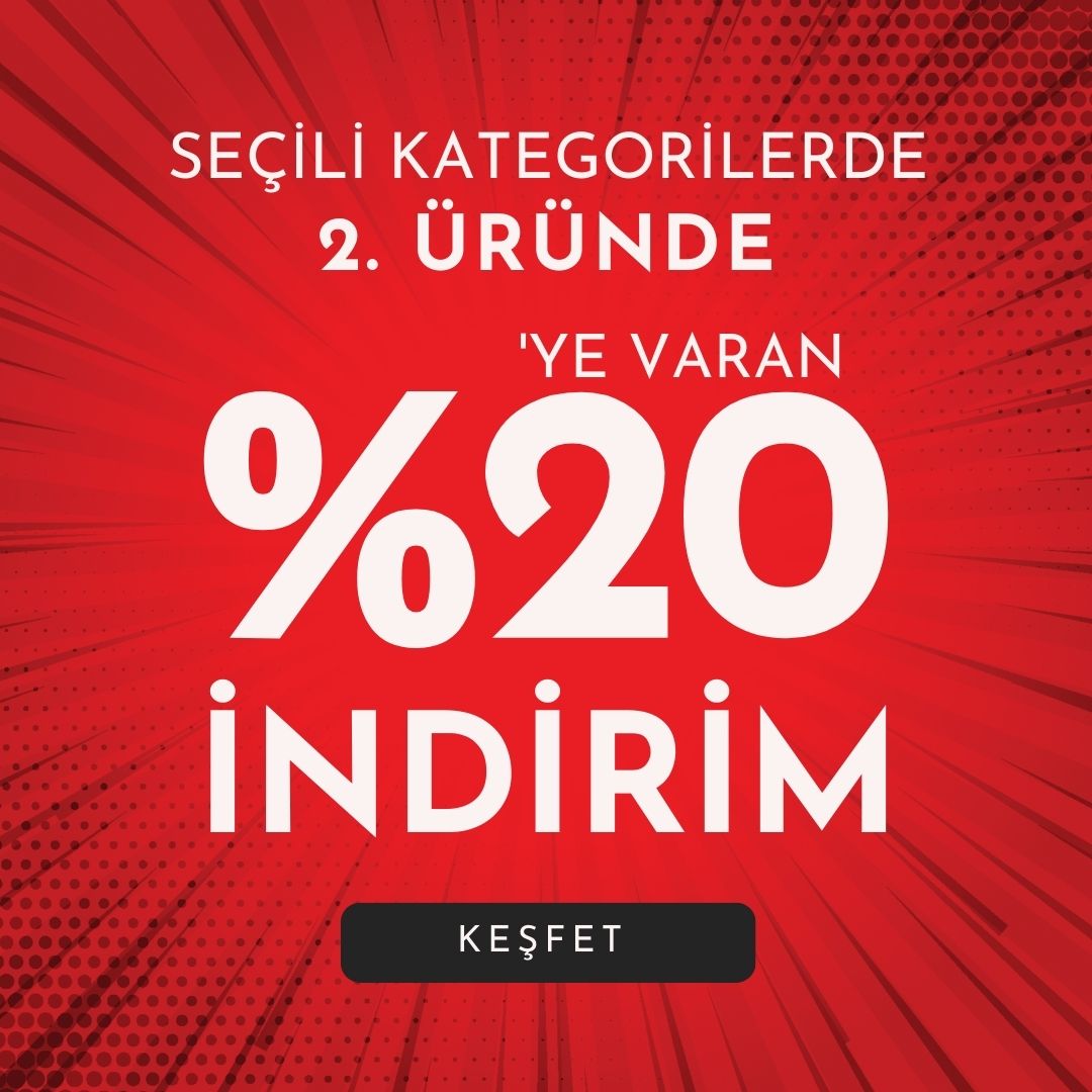 <p><span style="font-size: 12pt; color: #ff6600;"><strong>14 ŞUBAT'A ÖZEL</strong></span></p>
<p><span style="font-size: 10pt;">Seçili Ürünlerde 2.Üründe % 20 İndirim</span></p>