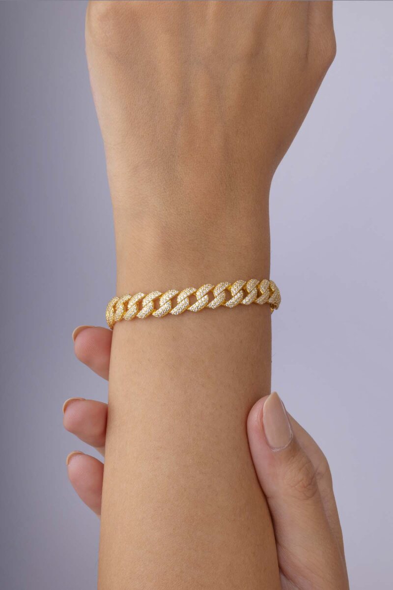 Altın Kaplama 925 Ayar Gümüş Gurmet Bileklik - 2