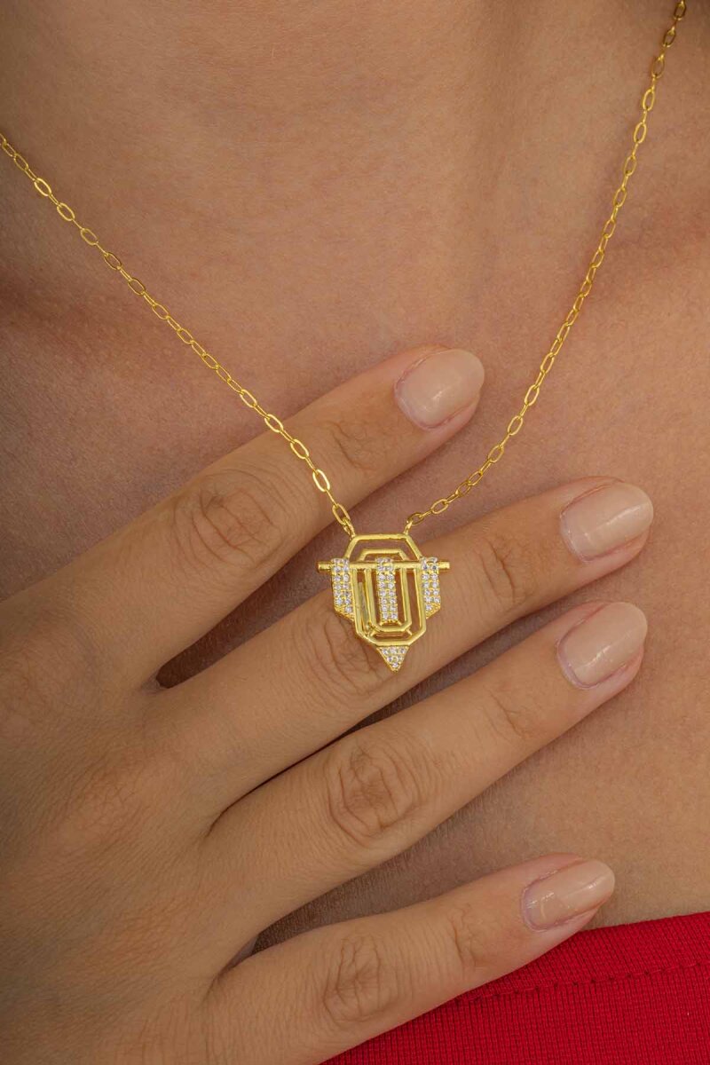 Altın Kaplama 925 Ayar Gümüş Serenay Kolye - 3