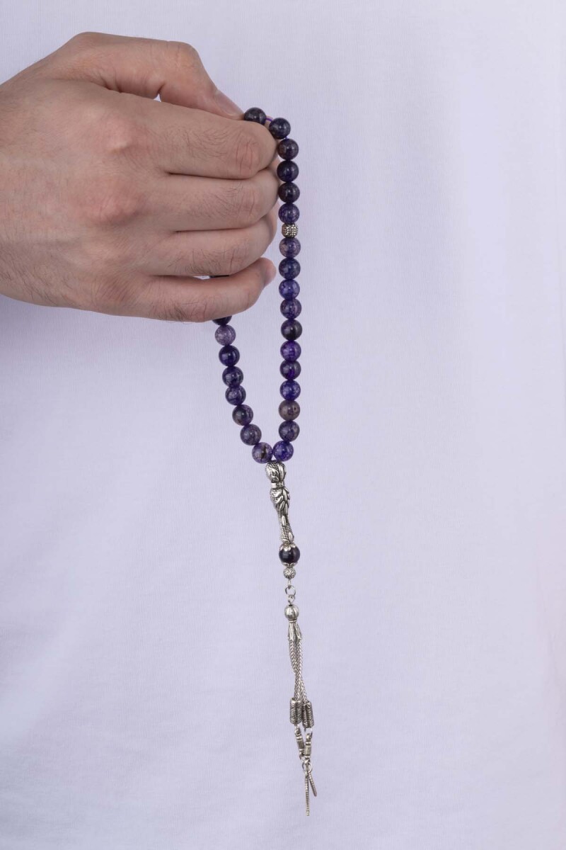 Ametist Taşlı Doğal Taş Tesbih - 3