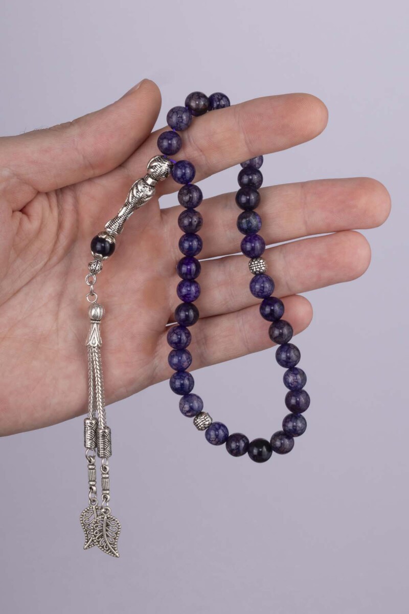 Ametist Taşlı Doğal Taş Tesbih - 1