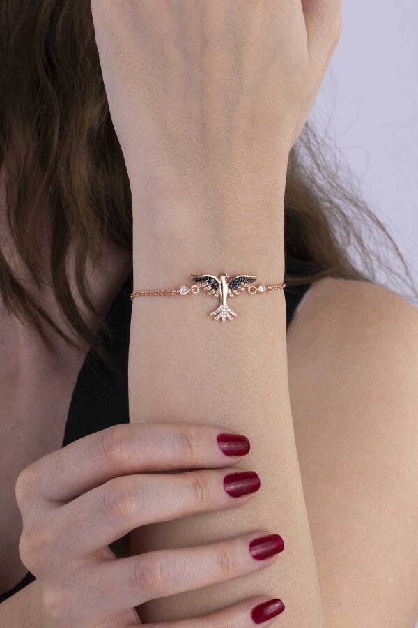 Anka Kuşu Gümüş Bileklik - Gümüş Pazarım