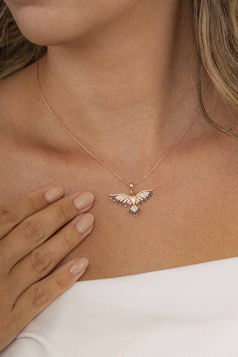 Anka Kuşu Gümüş Kolye - 2