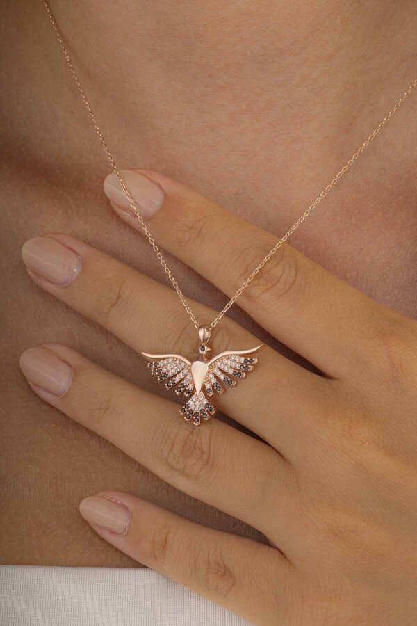 Anka Kuşu Gümüş Kolye - Gümüş Pazarım