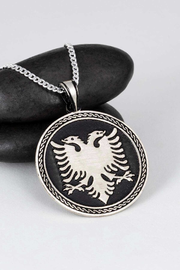 Arnavutluk Simgesi 925 Ayar Gümüş Kolye - Gümüş Pazarım