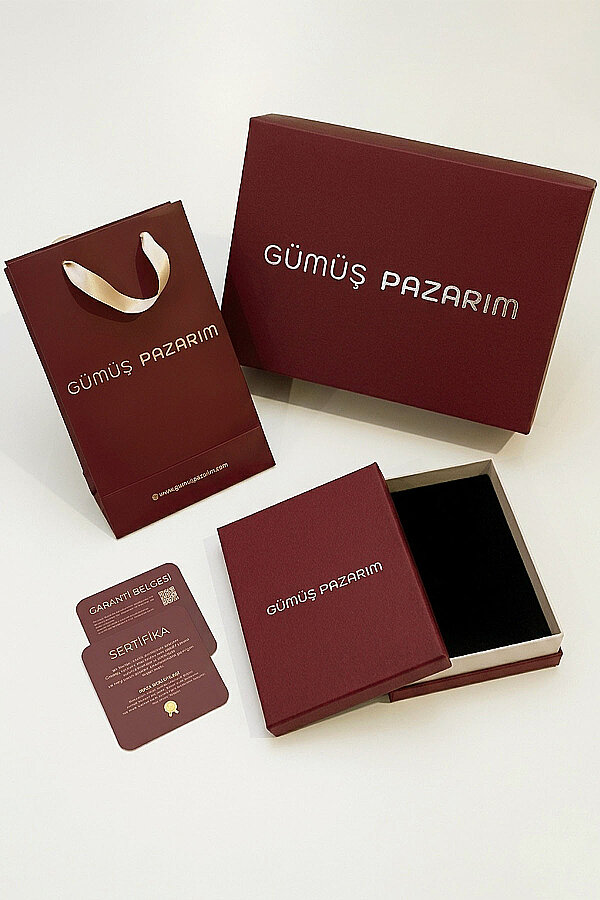 Baget Taşlı Rodyum Kaplama Su Yolu 925 Ayar Gümüş Düğün Set - Gümüş Pazarım
