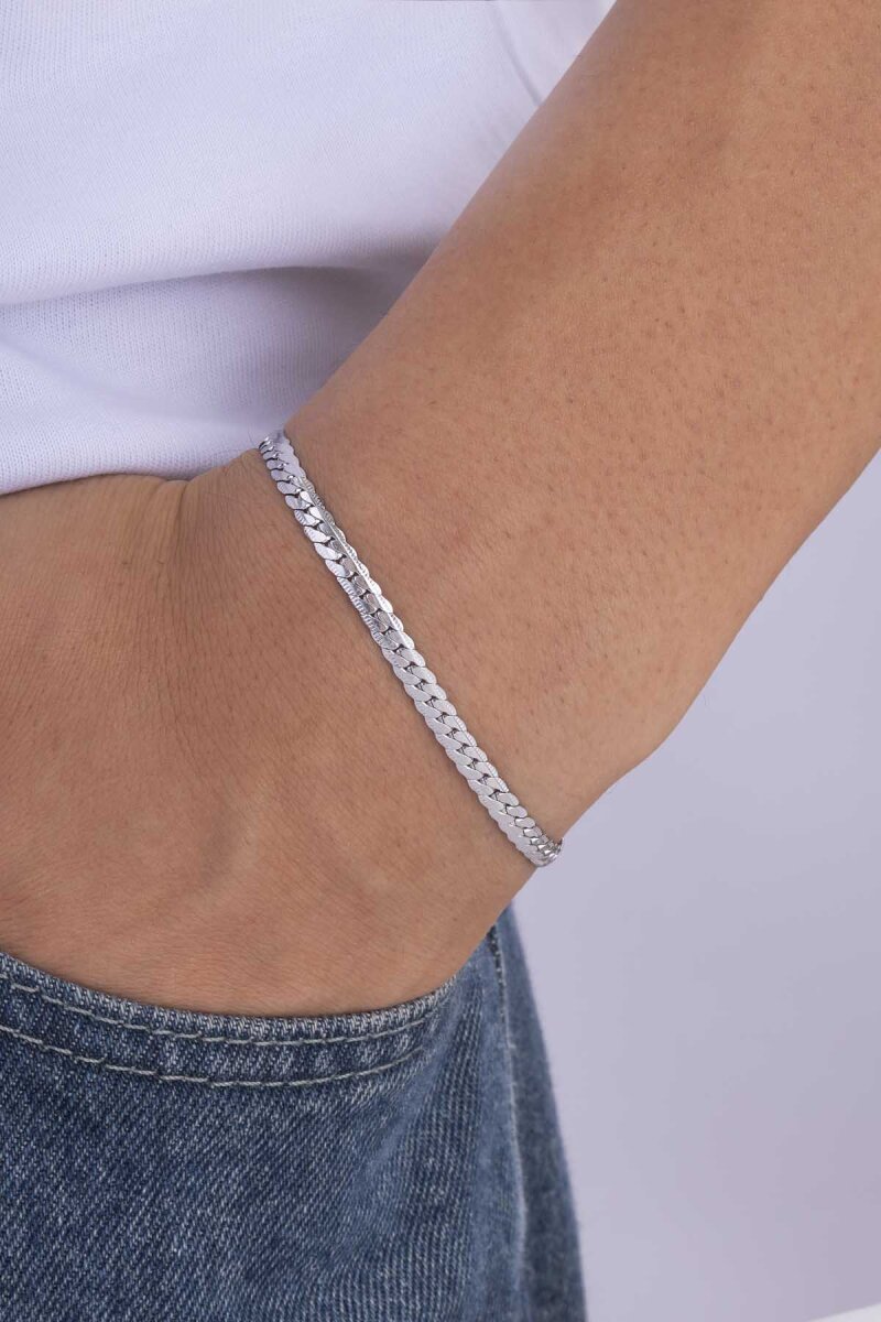 Balık Sırtı Çelik Erkek Bileklik - 1