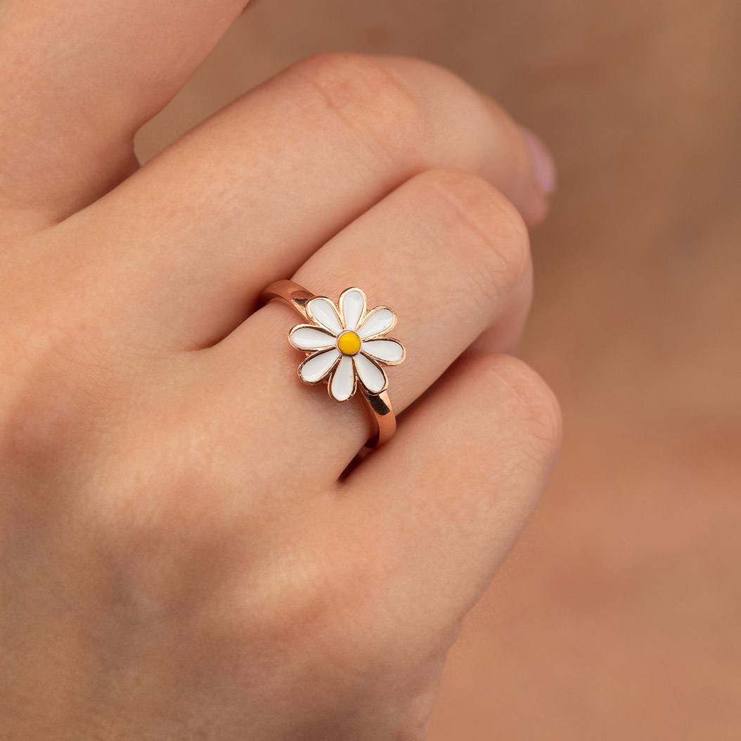 Daisy ring best sale silver