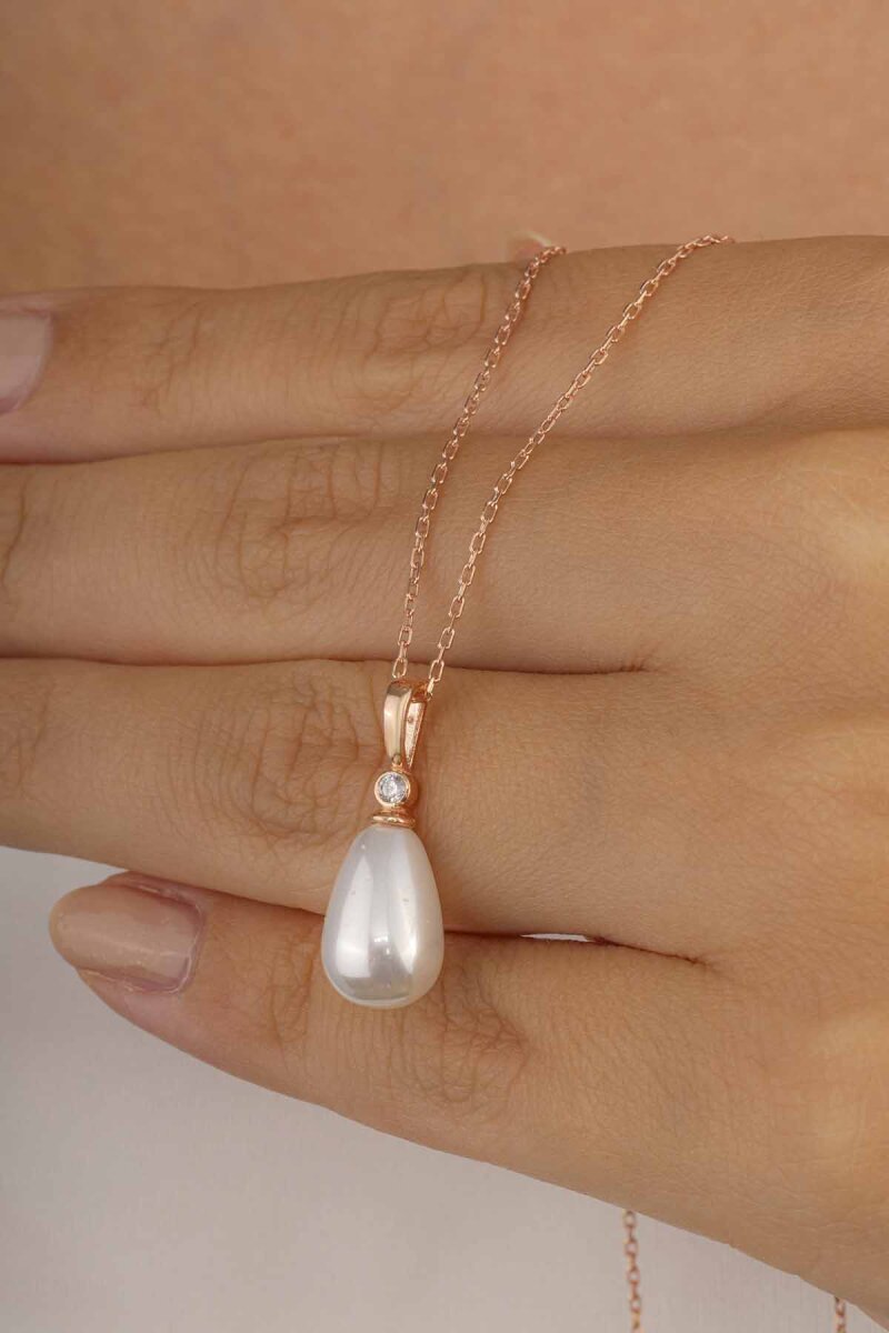 Damla Kesim İnci Tanesi Kadın Gümüş Kolye - 2