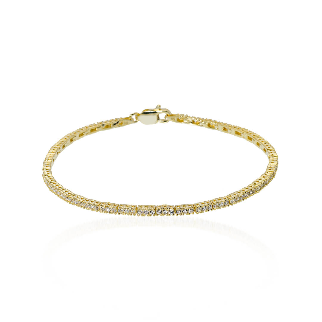 Gümüş Pazarım - Gold Plated Waterway Silver Bracelet