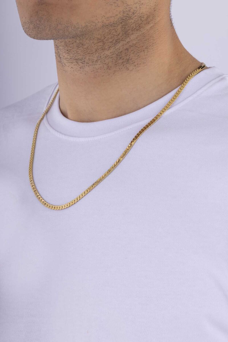 Gurmet Model Aralıksız Altın Kaplama Erkek Çelik Zincir - 2