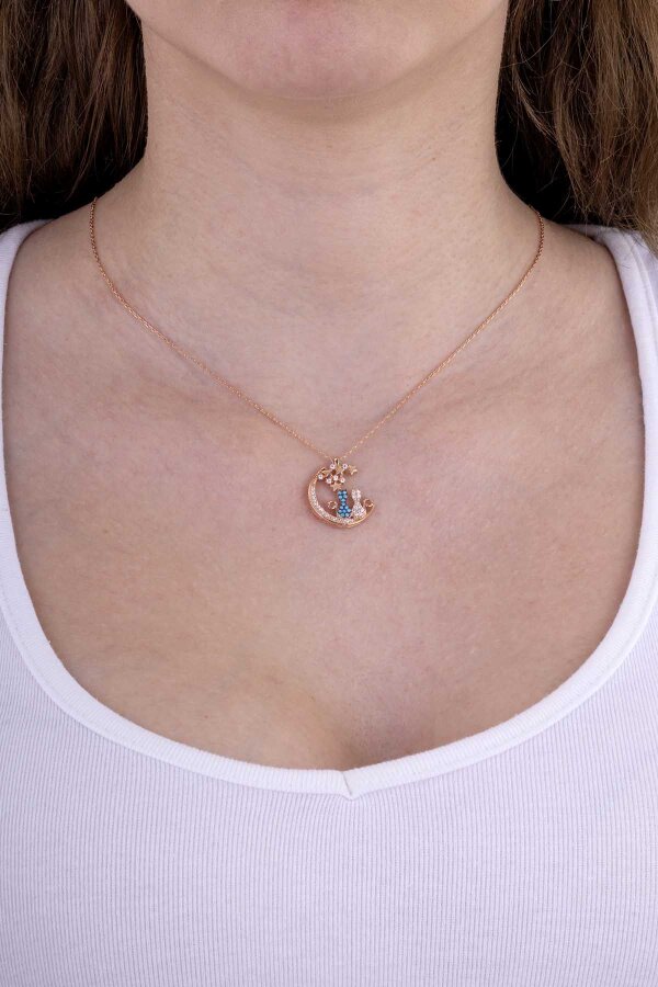 İkili Kedi Gümüş Kolye - Gümüş Pazarım