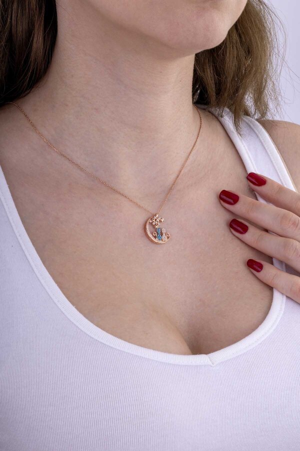 İkili Kedi Gümüş Kolye - Gümüş Pazarım