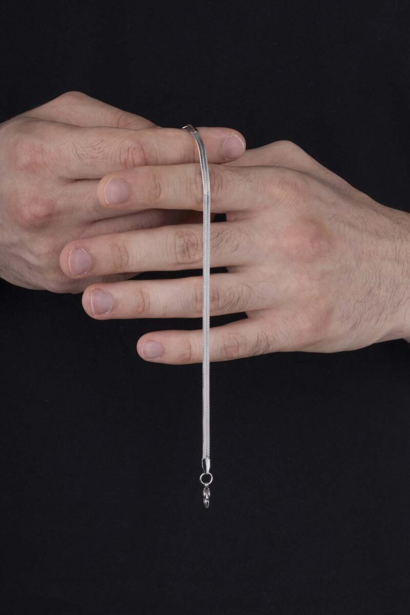 İtalyan Zincir Erkek Çelik Bileklik - 3