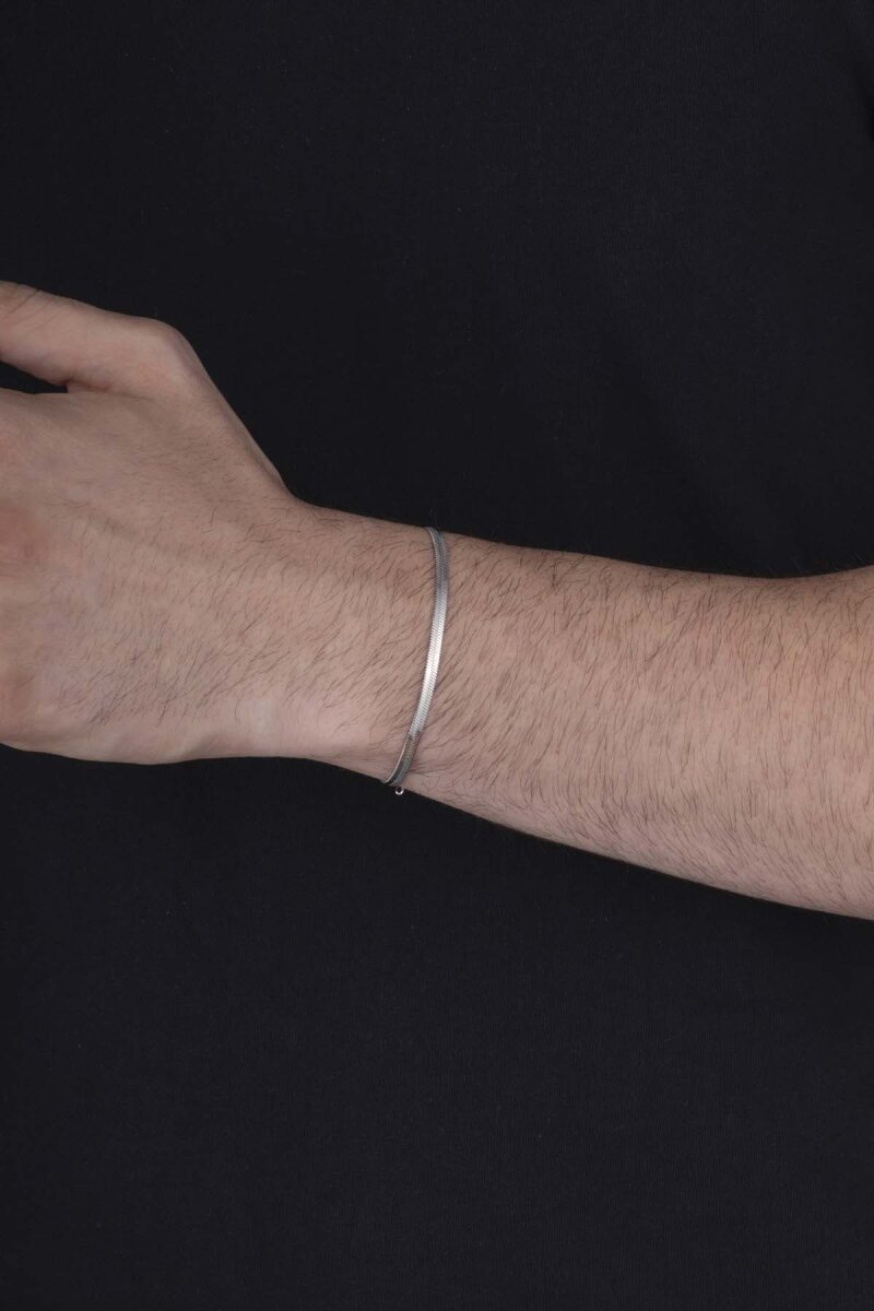 İtalyan Zincir Erkek Çelik Bileklik - 2