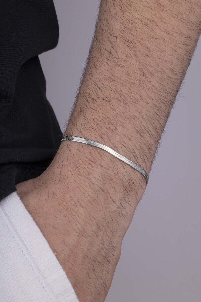 İtalyan Zincir Erkek Çelik Bileklik - 1