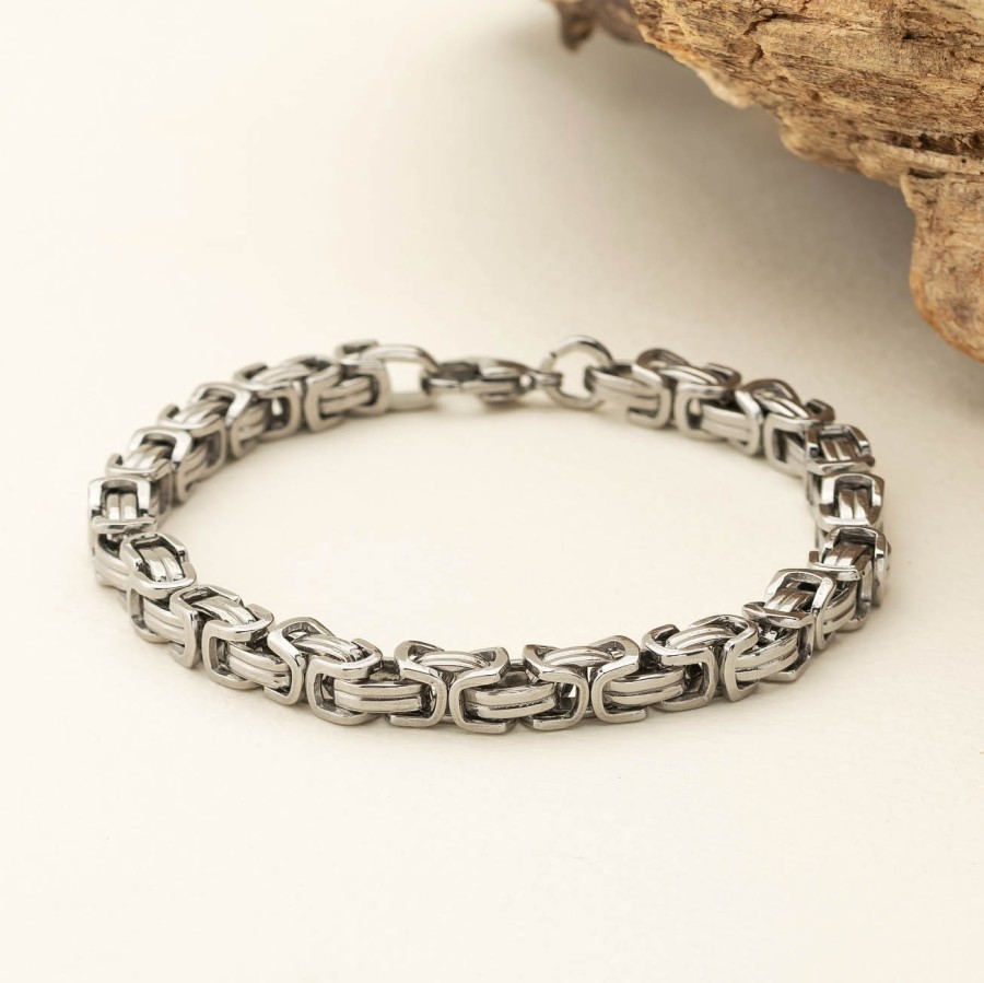 Gümüş Pazarım - King Chain Men's Steel Bracelet