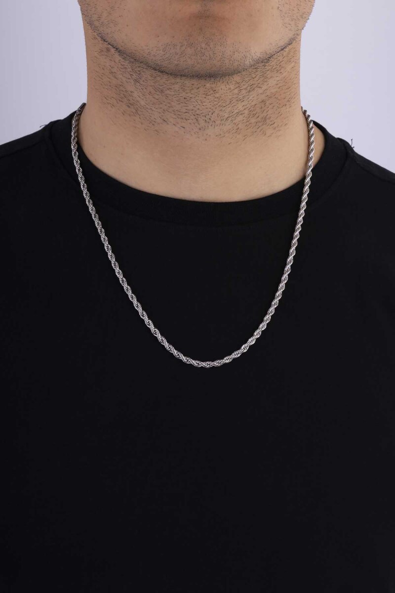 Klasik Burgu Model Erkek Çelik Zincir - 2