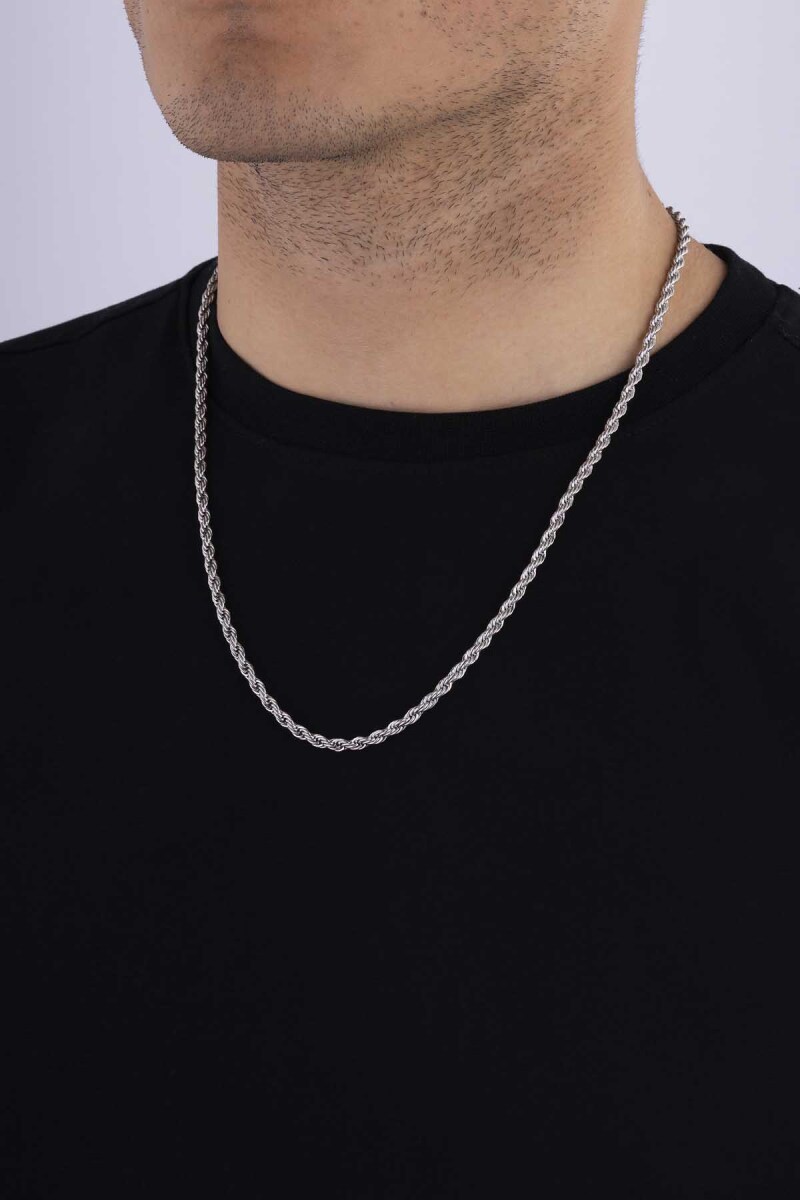 Klasik Burgu Model Erkek Çelik Zincir - 3