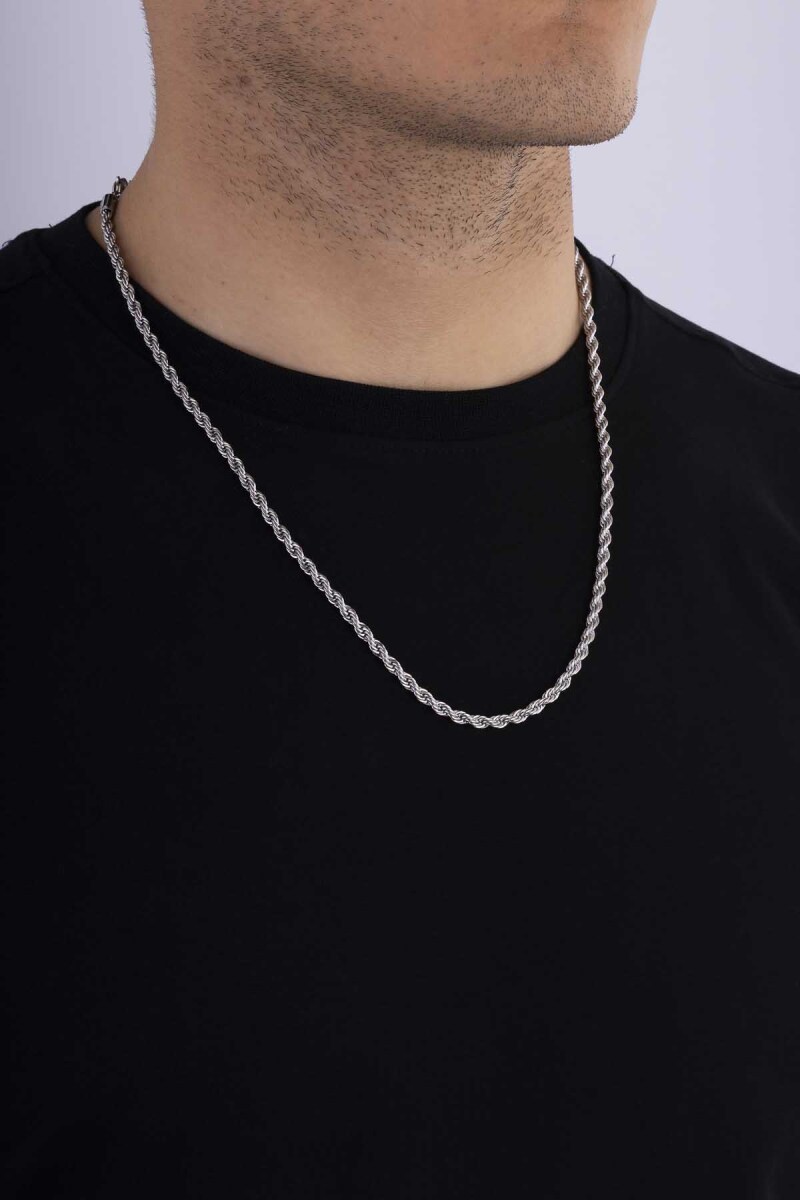 Klasik Burgu Model Erkek Çelik Zincir - 4