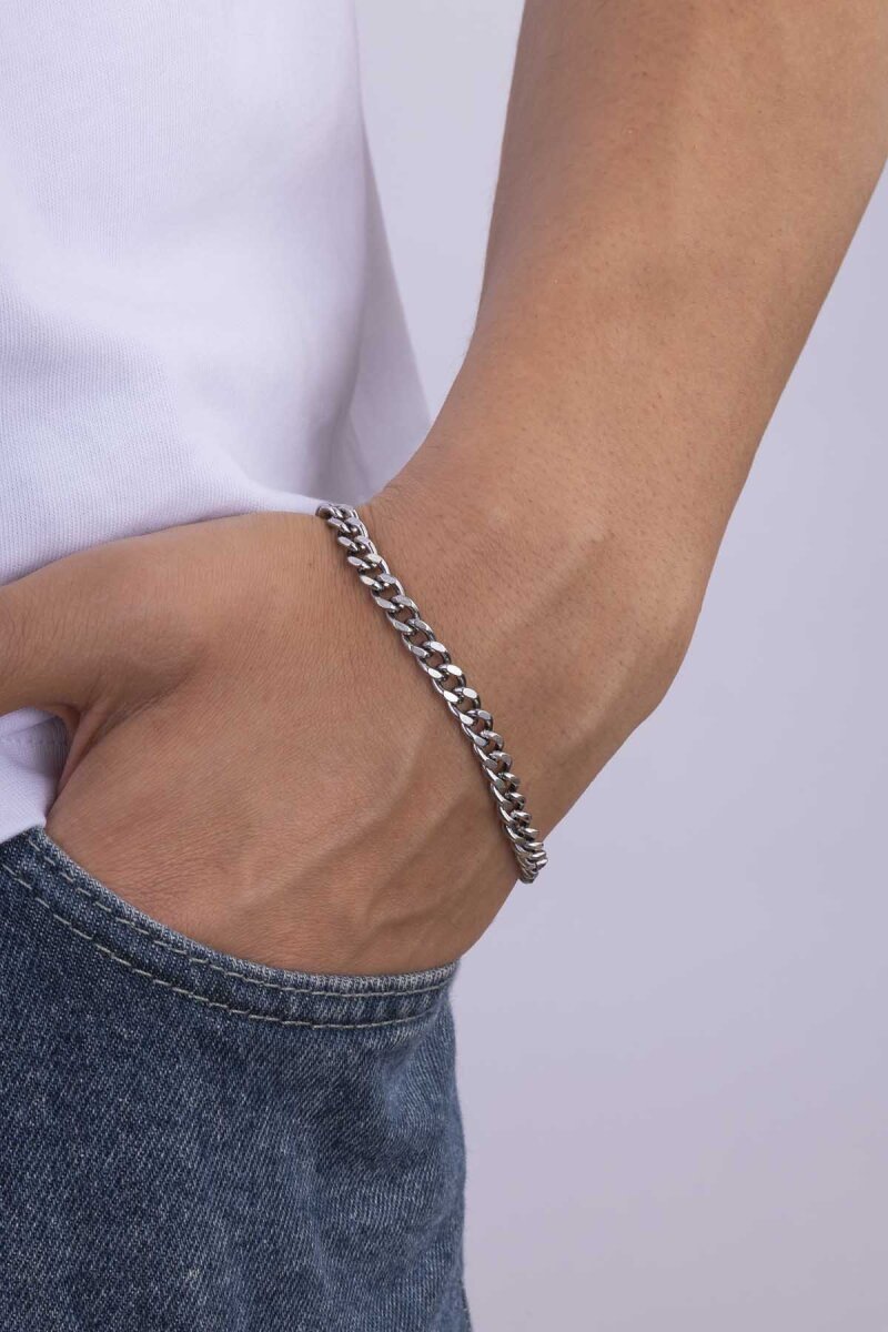 Klasik Model Çelik Gurmet Erkek Zincir Bileklik - 2