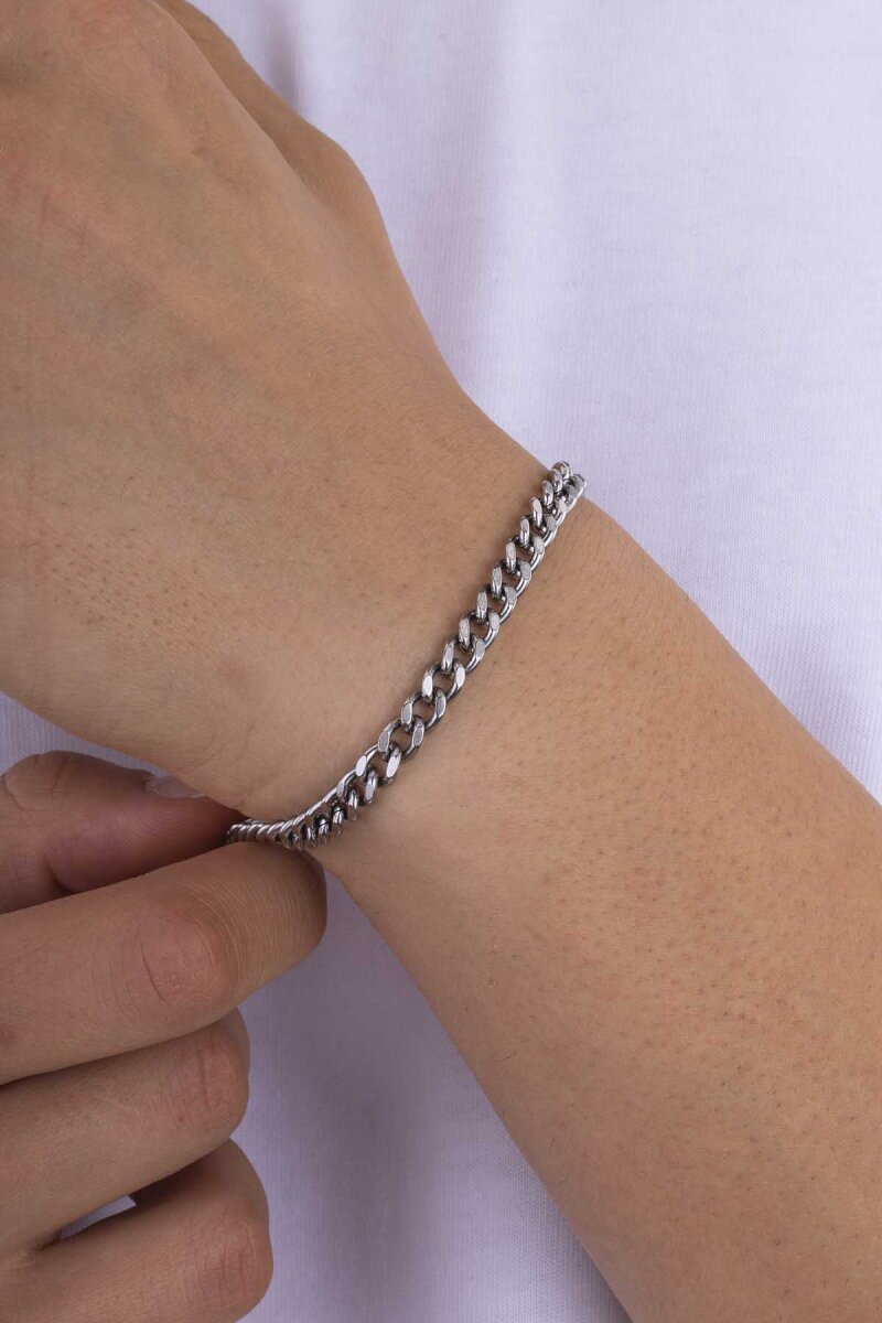 Klasik Model Çelik Gurmet Erkek Zincir Bileklik - 3