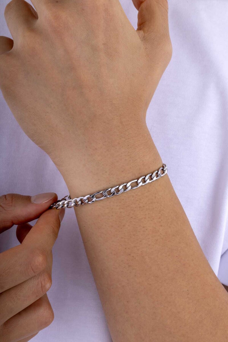 Klasik Model Gurmet Kalın Kenarlı Erkek Çelik Bileklik - 2