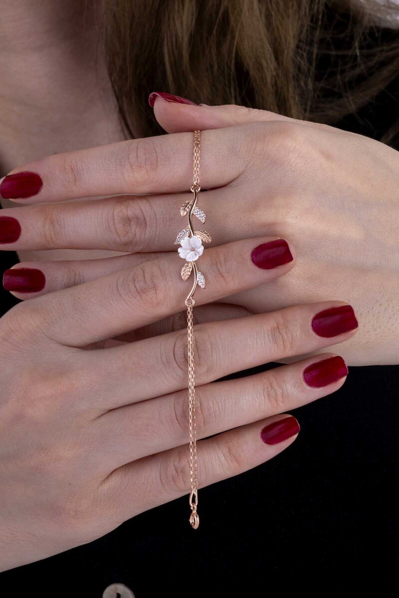 Manolya Çiçeği Kadın Gümüş Bileklik - 1