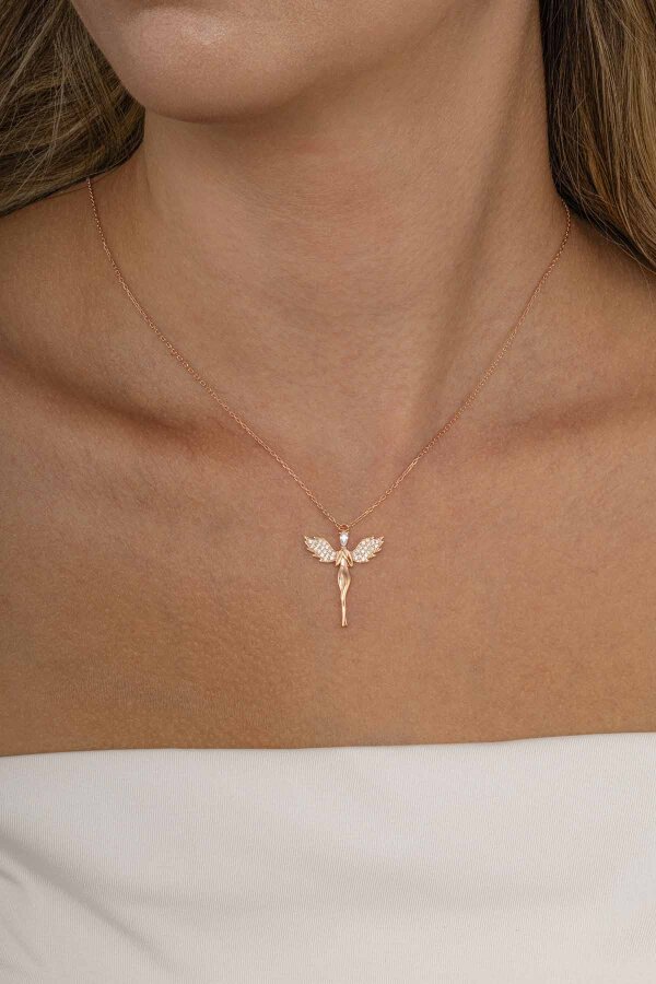 Melek Figürlü Gümüş Kolye - Gümüş Pazarım