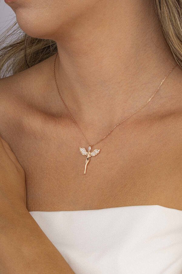 Melek Figürlü Gümüş Kolye - Gümüş Pazarım