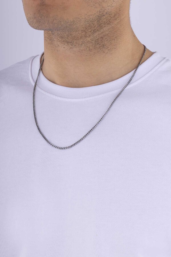Oksitli Gurmet Model Erkek Çelik Zincir - Gümüş Pazarım