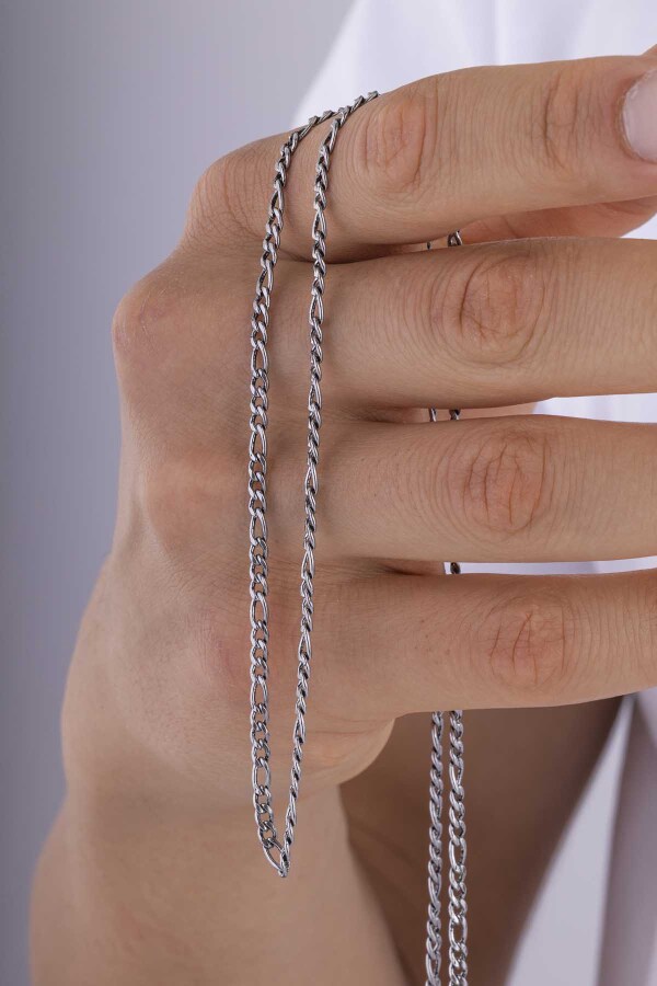 Oksitli Gurmet Model Erkek Çelik Zincir Kolye - Gümüş Pazarım