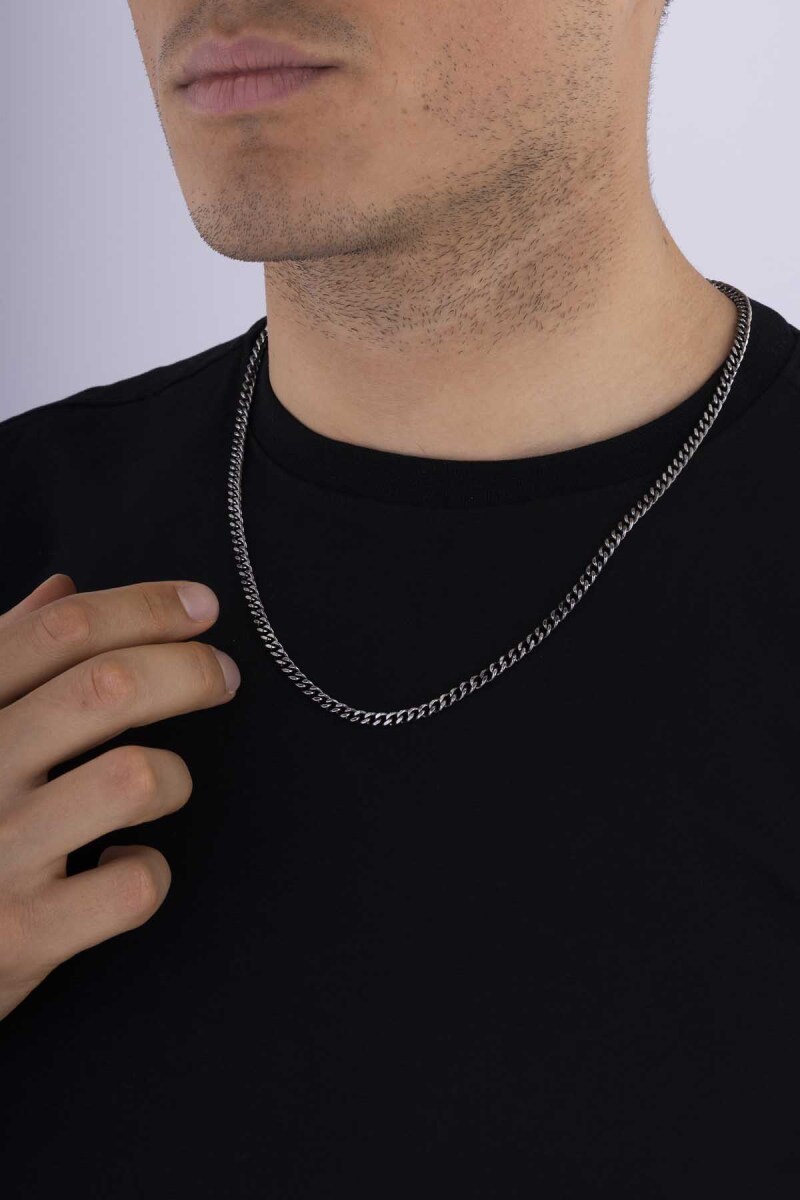 Oksitli Gurmet Model Kalın Kenarlı Erkek Çelik Zincir - 2