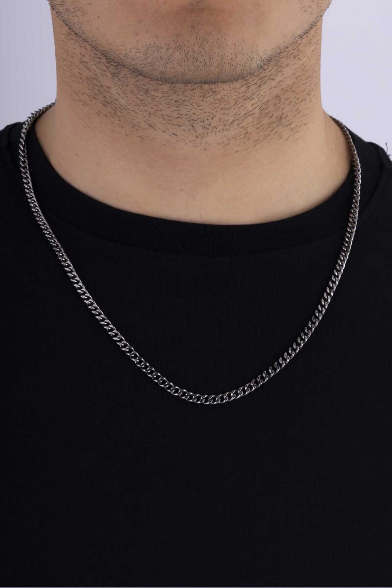 Oksitli Gurmet Model Kalın Kenarlı Erkek Çelik Zincir - 3