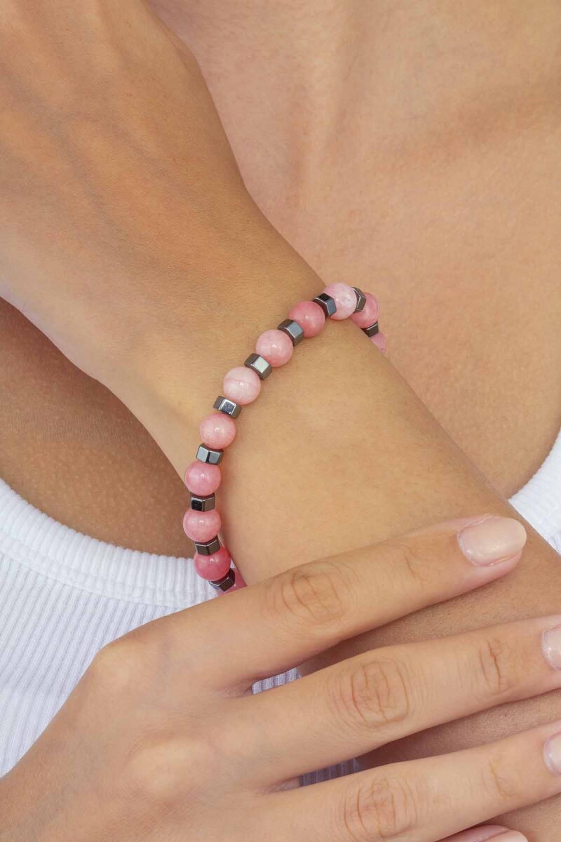 Pembe Ceyt Taşı Doğal Taş Bileklik - 2