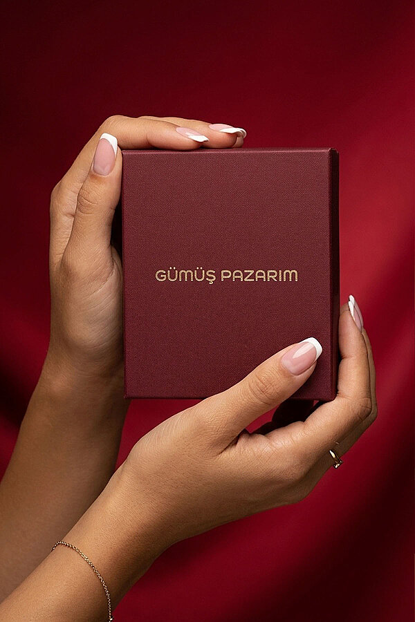 Pembe Zirkon Yuvarlak Kesim Gümüş Kolye ve Küpe Kombini - 7