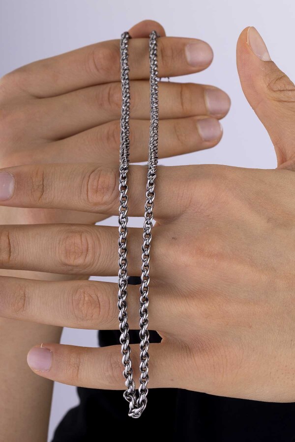 Sarmal Model Trend Erkek Çelik Zincir - Gümüş Pazarım