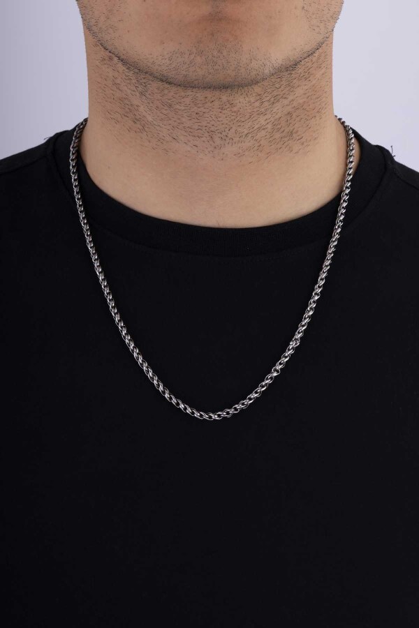 Sarmal Model Trend Erkek Çelik Zincir - Gümüş Pazarım