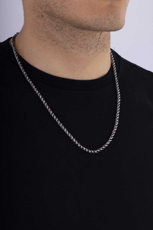 Sarmal Model Trend Erkek Çelik Zincir - Gümüş Pazarım