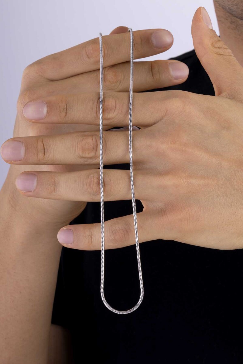 Silindir Model İtalyan Erkek Çelik Zincir - 4