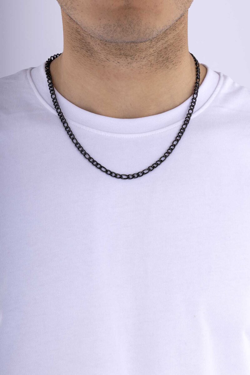 Siyah Gurmet Erkek Çelik Kolye - 1