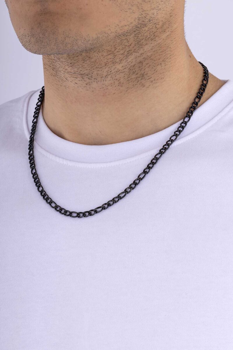 Siyah Gurmet Erkek Çelik Kolye - 2