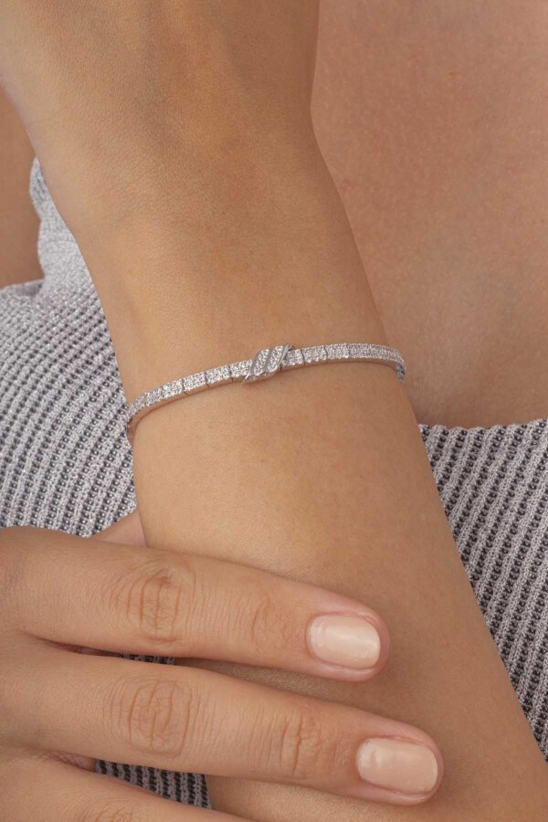 Su Yolu Kemerli 925 Ayar Gümüş Bileklik - Gümüş Pazarım