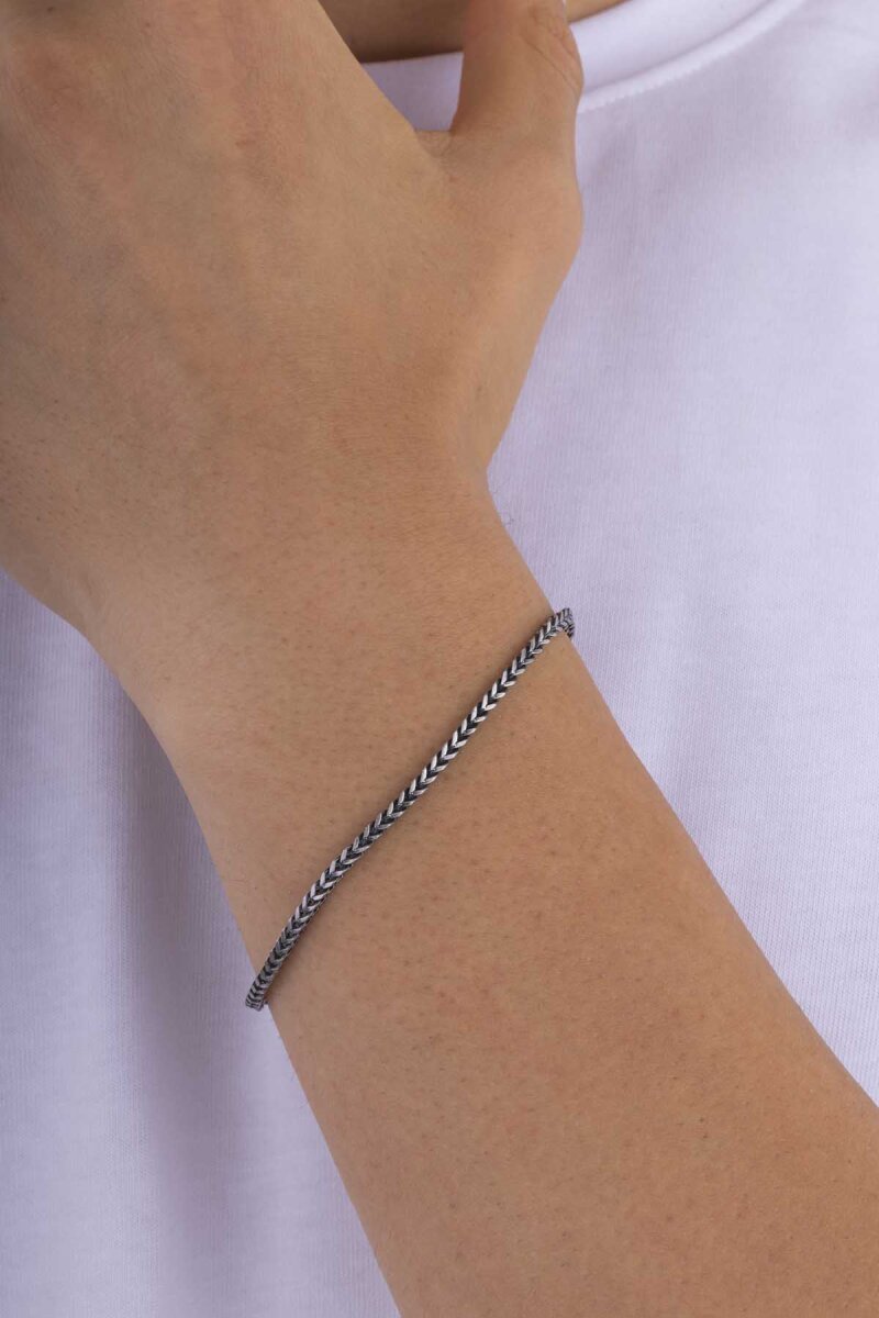 Tilki Kuyruğu Erkek Çelik Zincir Bileklik - 3